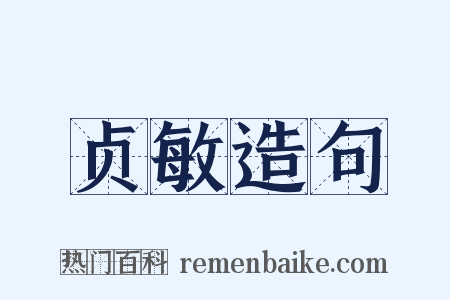 贞敏造句是什么意思的图片